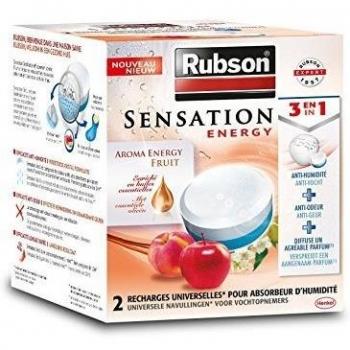 Recargas Rubson Sensation 3 en 1 Aroma Frutal - Pack de 2 x 300 gramos para absorber humedad y olores