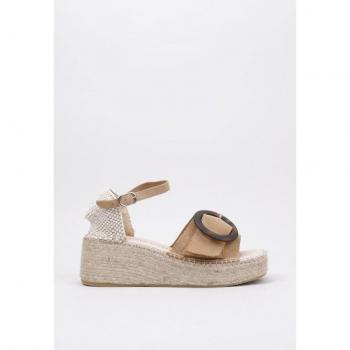 Zapatos de Esparto con Cuña para Mujer Macarena Anisa5 Beige 41