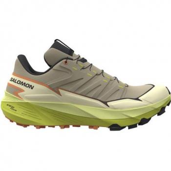 Zapatillas de trail running Salomon Thundercross para hombre, color beige y amarillo neón, talla 46