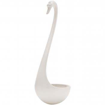 Cucharón Flotante Swanky de Silicona Blanco, BPA-Free y Resistente al Calor