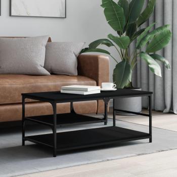 Mesa de centro madera contrachapada 90x49x40 cm Negro, Roble Sonoma, Roble ahumado - Mesita de Salón o Comedor o Auxiliar Mesa de Café Meuble Salón