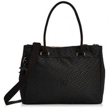 Kipling NEW HALIA BP - Bolso de hombro de material sintético mujer, color negro, talla 37x29x14 cm