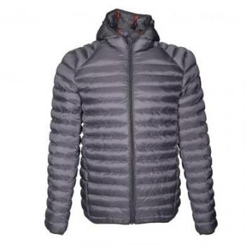 Chaqueta de plumas Lhotse Vadim (GRIS ANTRACITA) hombre, ligera, aislante, con capucha ajustable, cierre frontal con cremallera, múltiples bolsillos exteriores e interiores, diseño ergonómico y