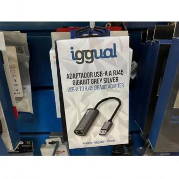 Adaptador USB-A a RJ45 Gigabit Silver de iggual