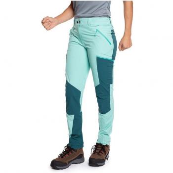 Pantalón largo de mujer Trangoworld Malaren turquesa azul oscuro - M