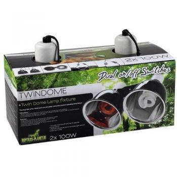 Reptiles Planet - Soporte de lámpara Doble con reflectores Twindome