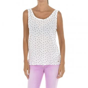 Armani Women's V-Neck Strapless Blouse C5022 - Multicolour Viscose - Size EU 38 and Armani Jeans Women's Sleeveless Top - White, Size 2XS, Round Neck Viscose