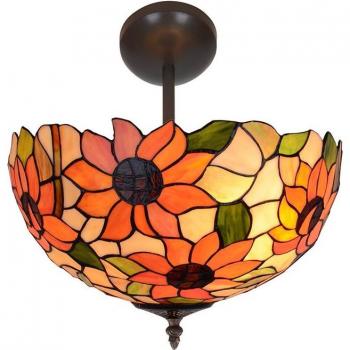 Plafón de techo Viro Diamond Ambar Hierro 60 W 30 x 45 x 30 cm