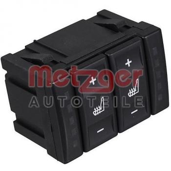 Interruptor de calefacción de asiento METZGER 09161216 para consola central 5 polos