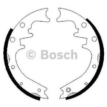 Juego de zapatas de freno BOSCH 0 986 487 529 para Jeep Cherokee II, Cherokee III y Grand Cherokee I