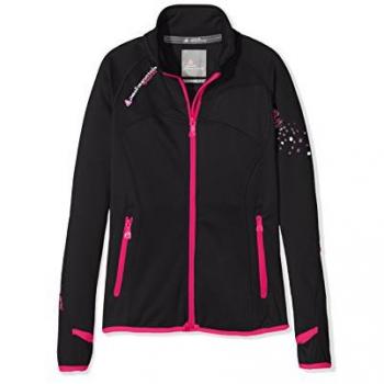Peak Mountain Gaclimate Girls' Black Polar Shell Jacket
