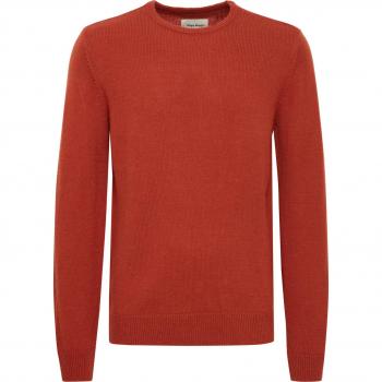 Orange Regular Fit Blend Sweater for Men