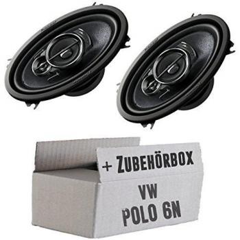 VW Polo 6N Heck - Pioneer TS-A4633i 4x6' 3-Weg Custom-Fit Oval Lautsprecher - Einbauset