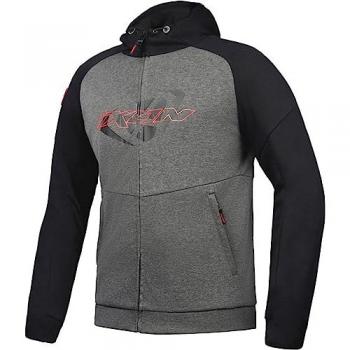 Ixon Touchdown Chaqueta textil de motocicleta Negra-Antracita con características como impermeabilidad, ventilación, protecciones CE en hombros y codos, ajuste en cintura y manga, reflectantes para visibilidad nocturna y for