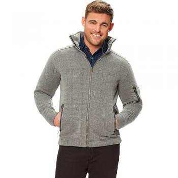 Regatta Mens Cathan Knit Look Textured Full Zip Fleece Jacket Top