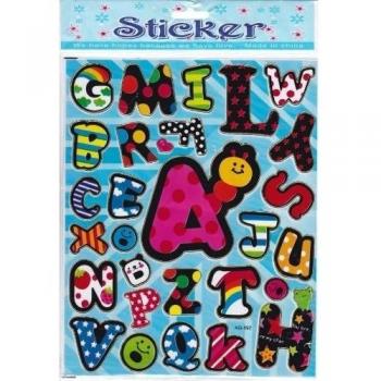 Letras del abecedario 32 piezas 1 11 hojas de pegatinas de coloures 250 mm x 200 mm manualidades niños pegatinas