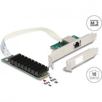 Tarjeta de Red M.2 Key B+M 1 x RJ45 10 Gigabit Ethernet Delock