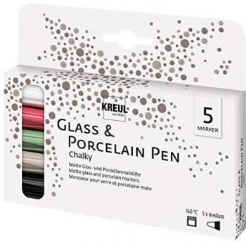 Bolígrafos Chalky para Cristal y Porcelana KREUL - Set de 5 unidades
