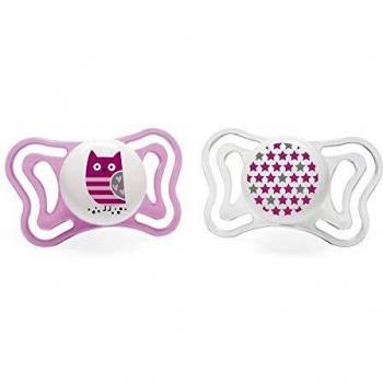 Chicco Physio Light Pink Silicone Pacifier 6-16 Months (2 Pack)