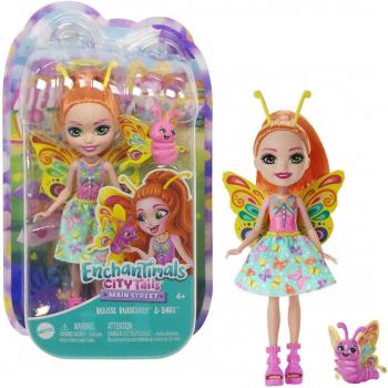 Muñeca Enchantimals City Tails Belisse Butterfly y Dart, Mattel HKN12