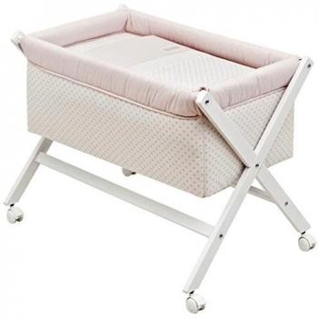 Cambrass MINICUNA TIJERA MADERA+DOSEL STAR ROSA 55x87x74 CM