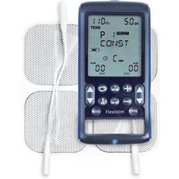 TensCare Flexistim - Electroestimulador Completo con 4 terapias: EMS, Tens, Ift y Microcorriente. Dispositivo pequeño Pero potente, con mas de 50 programas