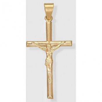 Colgante Cruz de oro amarillo con cadena incluida de El Corte Inglés