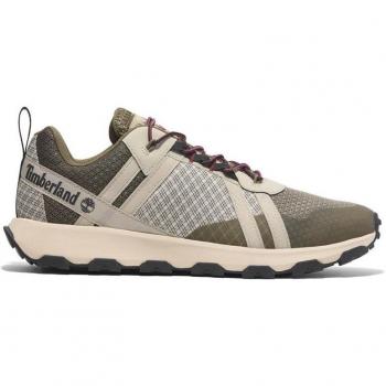 Zapatillas de hombre Timberland Winsor Trail impermeables en beige y verde, tamaño 45.5