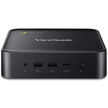 ViewSonic NMP760 - Mini PC - 1 x Celeron 5205U / 1.9 GHz - RAM 8 GB - SSD - eMMC 64 GB - UHD Graphics - GigE, Bluetooth 5.2 - WLAN: 802.11a/b/g/n/ac/ax, Bluetooth 5.2 - Chrome OS - monitor: none