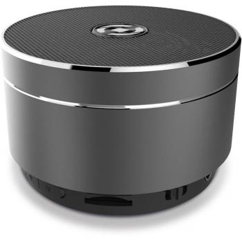 Celly Speakeralu Altavoz Portátil de Aluminio, Bluetooth, Entrada Jack de 3,5 mm, 3 Watt, Autonomía Máxima de 6 Horas, Color Gris Oscuro