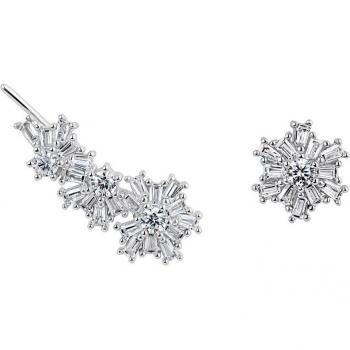 Pendientes Ear Candy Vera de plata bañada en rodio