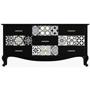 Pegatina adhesiva decorativa para el loseta piso Pelar y pegar Pepitano, decoración para el hogar de bricolaje, adhesivos removibles para despegar y pegar - H60 x L90 CM - 24 pegatinas de 15 x 15 cm
