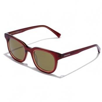 Hawkers OASIS Gafas de Sol para Hombre y Mujer con montura marrón y lentes espejados rojos
