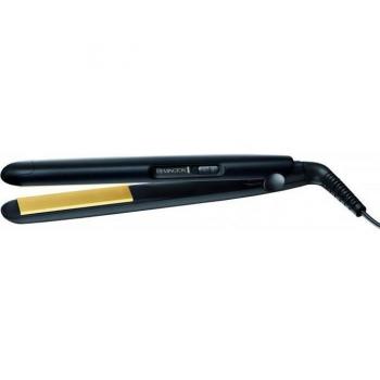 Remington S1450 Plancha de Pelo Cerámica, 215°C, Calentamiento en 30 segundos, Placas Flotantes Slim Compact, Negro