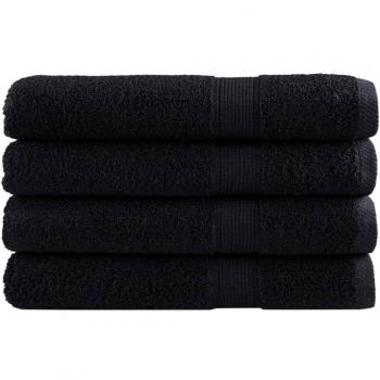 Toallas para sauna SOLUND 4 piezas Negro 80x200 cm 600g/m²