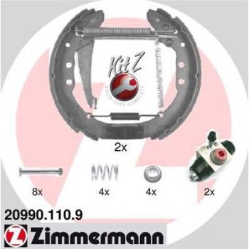 Kit de zapatas de freno ZIMMERMANN 20990.110.9 para frenos de tambor