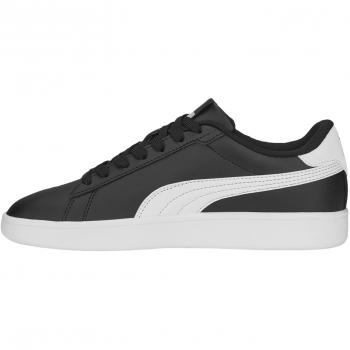 Zapatillas Puma Smash 3.0 L Infantil, color negro, talla 37, diseño deportivo, suela de goma antideslizante, cierre con cordones, material sintético y textil para mayor comodidad y transpirabilidad