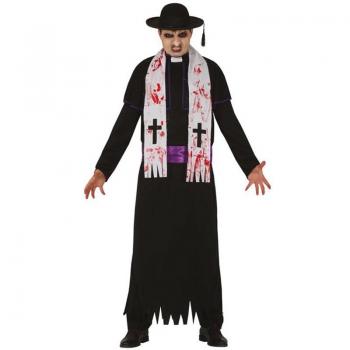 Disfraz de Sacerdote Zombie para hombre