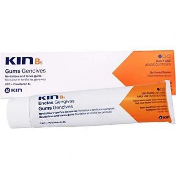 Gingi Kin Plus Pasta Dental 75ml con propiedades para encías, fórmula suave, ayuda a reducir la inflamación y el sangrado de encías, contiene ingredientes activos que fortalecen y protegen las encías