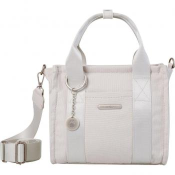 Bolso Totto T-Bag S Beige White Sand con Bolsillo Porta PC y Correa Ajustable