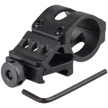 Windfire® 1 25 mm anillo Offset lado 45 ° w/montura para riel Picatinny para linterna Alcance Offset 20 mm Picatinny Rail montaje para Scopes láser táctico Linternas – negro