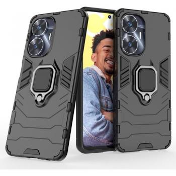 Funda Magnética Con Anillo Para Móvil Realme C55 - Carcasa Magnética Antigolpes Resistente Rígida Dura con Soporte para Ver Multimedia Manos Libres