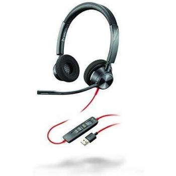 Poly Blackwire 3320 USB-A MS Binaurale Auricular BW3320-M USB-A, Negro