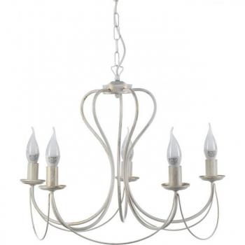 Candelabro Lámpara de Araña CANDELA 5 Metal Marfil Claro