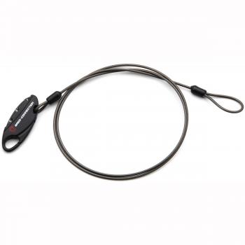 Motorcycle SW-Motech Motorbike Luggage Cable Lock Black With combination lock Cable 100cms