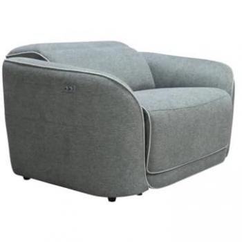 Sillón Reclinable Eléctrico de Tela Gris Jaspeado OZARTO