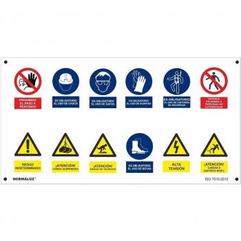 Cartel obra múltiple horizontal PVC 0.4mm 900x500 RD 23200
