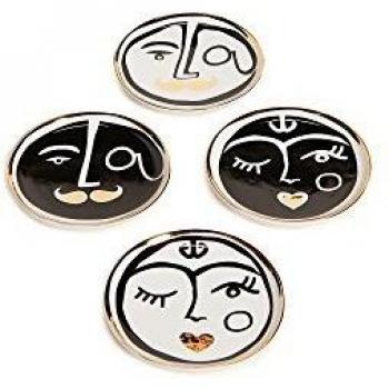 Jonathan Adler Marseilles Black Coaster Set (4-Piece)