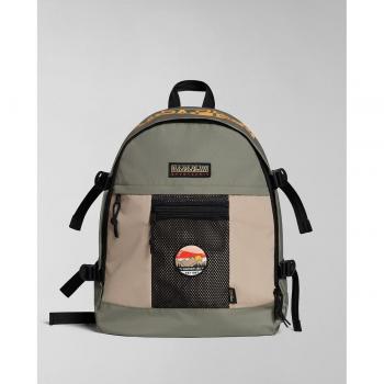 Mochila unisex Napapijri Bay 24L de tejido impermeable en color verde liquen