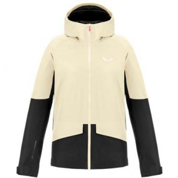 Chaqueta con capucha Salewa Puez GORE-TEX 2L beige negro mujer S